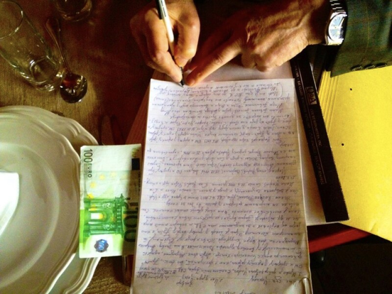 The moment that Jeff offered to fund Ilija's project so that it could be printed into a book, and Ilija decided to dedicate the book to Jeff.