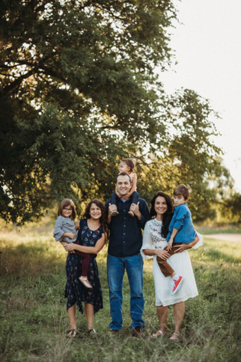 Nicole with her family.