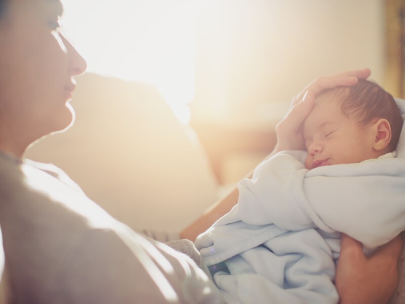 Mother with her newborn child