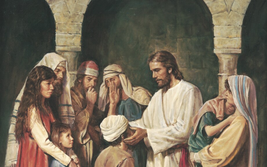 "Christ Healing a Blind Man," by Del Parson