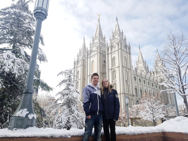 Persson and Krekula on Temple Square