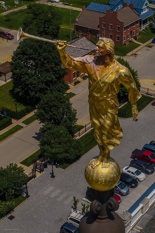 Nauvoo Temple Struck by Lightning, Angel Moroni Damaged