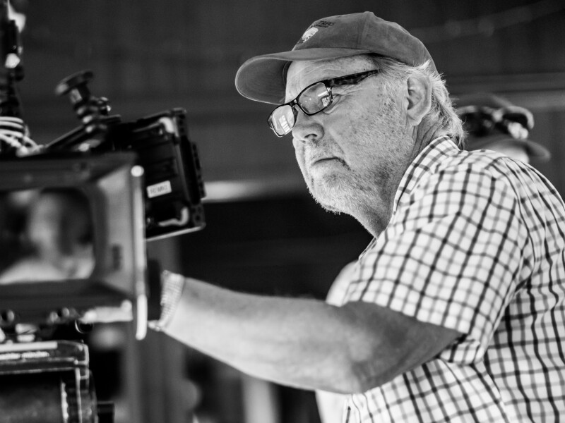 T.C. Christensen operates a camera while filming a movie.