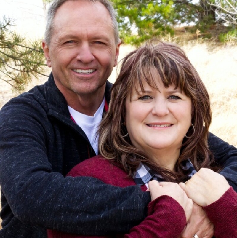 Chris with his wife.