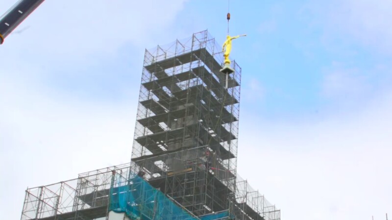 Angel Moroni Placed on Sapporo Japan Temple (Photos + Video)