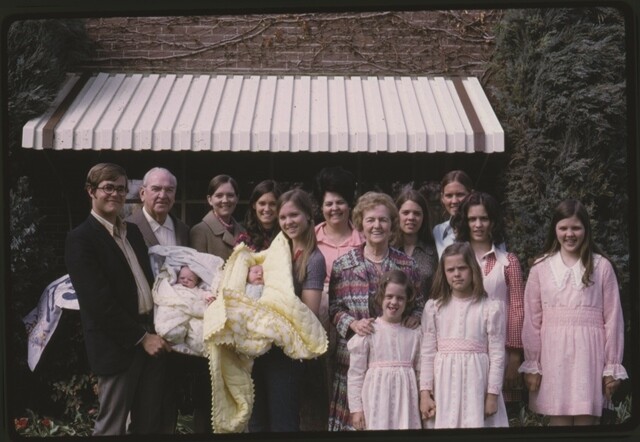 President Russell M. Nelson’s family showing off his first son and his first grandson, born two months apart.