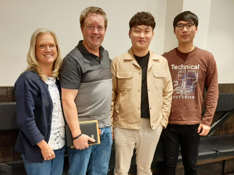 Jan and Kelly Wigington with Youngchan Kim and Jaehwan Jung