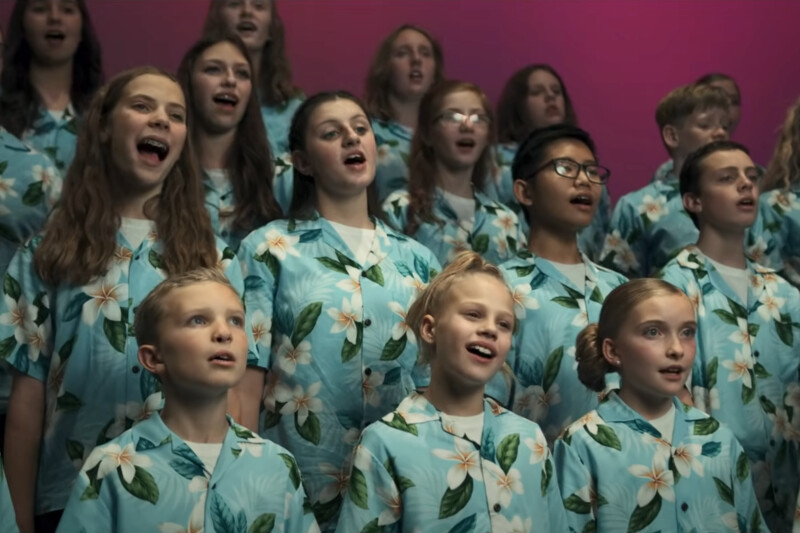 The Rexburg Children's Choir sings with Iam Tongi