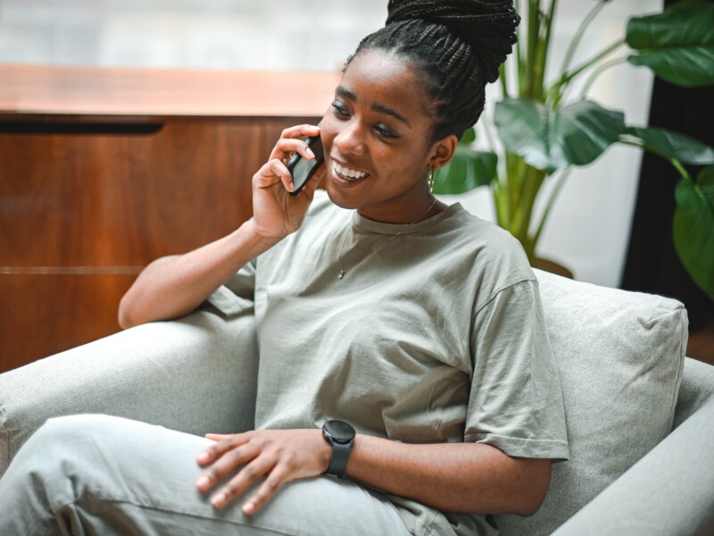 woman using mobile phone
