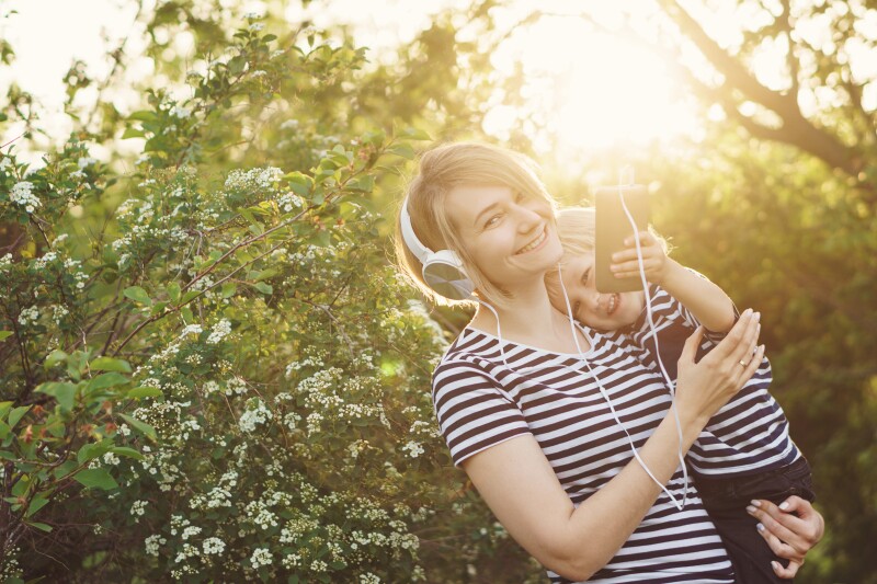 Mother and son. Family time