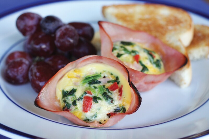 Baked Ham and Egg Cups | 20 Breakfast Recipes Perfect for Christmas Morning from LDS Living