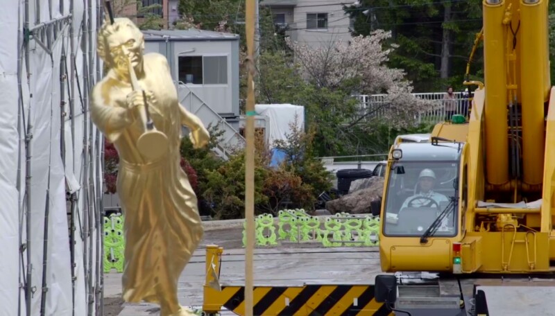 Angel Moroni Placed on Sapporo Japan Temple (Photos + Video)