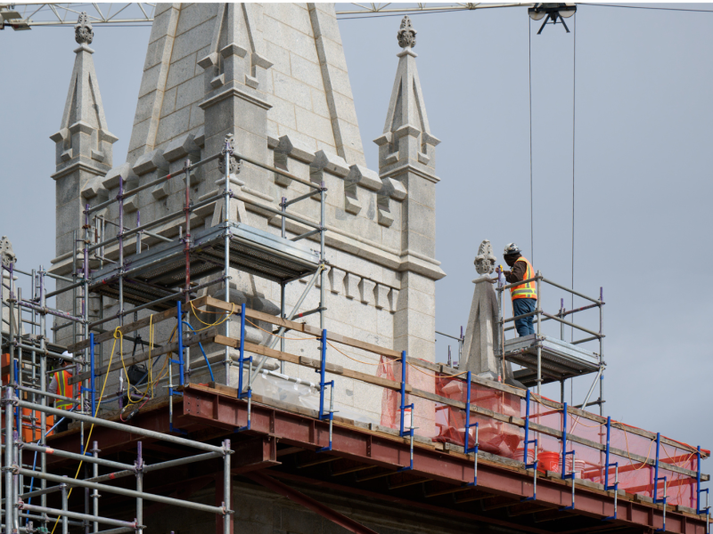 Salt Lake Temple Renovation May 2025
