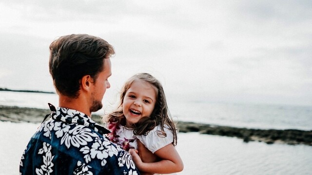 Eden and August laughing