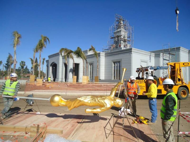 Exclusive Photos: Cordoba Argentina Temple Angel Moroni Placement