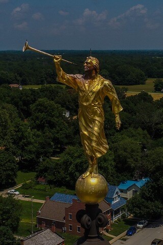 Nauvoo Temple Struck by Lightning, Angel Moroni Damaged