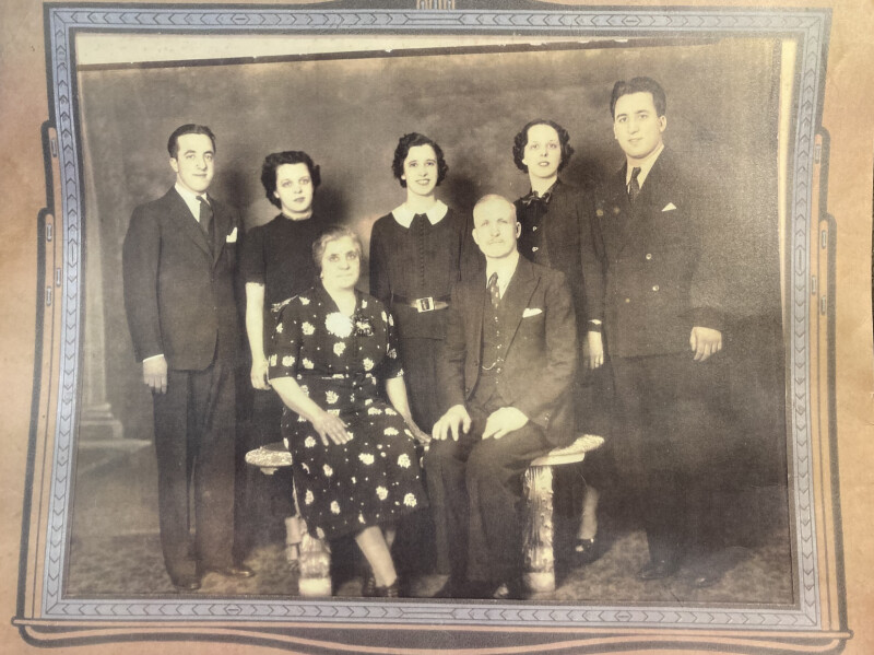 Crocifissa and Pietro Congiu and their five children