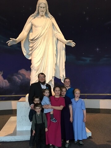 The Weaver family on Temple Square.