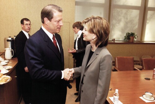 Jane Clayson Johnson with former U.S. Vice President Al Gore.