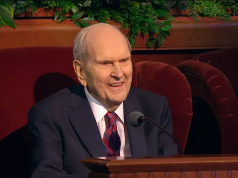 President Russell M. Nelson speaks at the 193rd Semiannual General Conference on October 1, 2023.