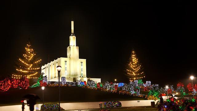 Photo Gallery: Temple Christmas Light Displays Around the World