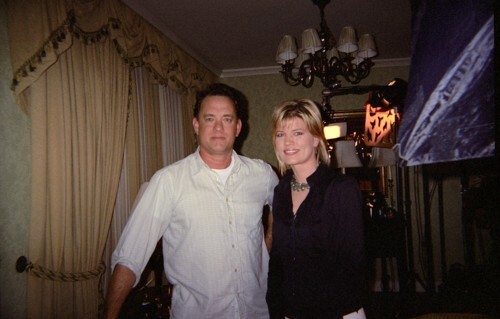 Jane Clayson Johnson with actor Tom Hanks.