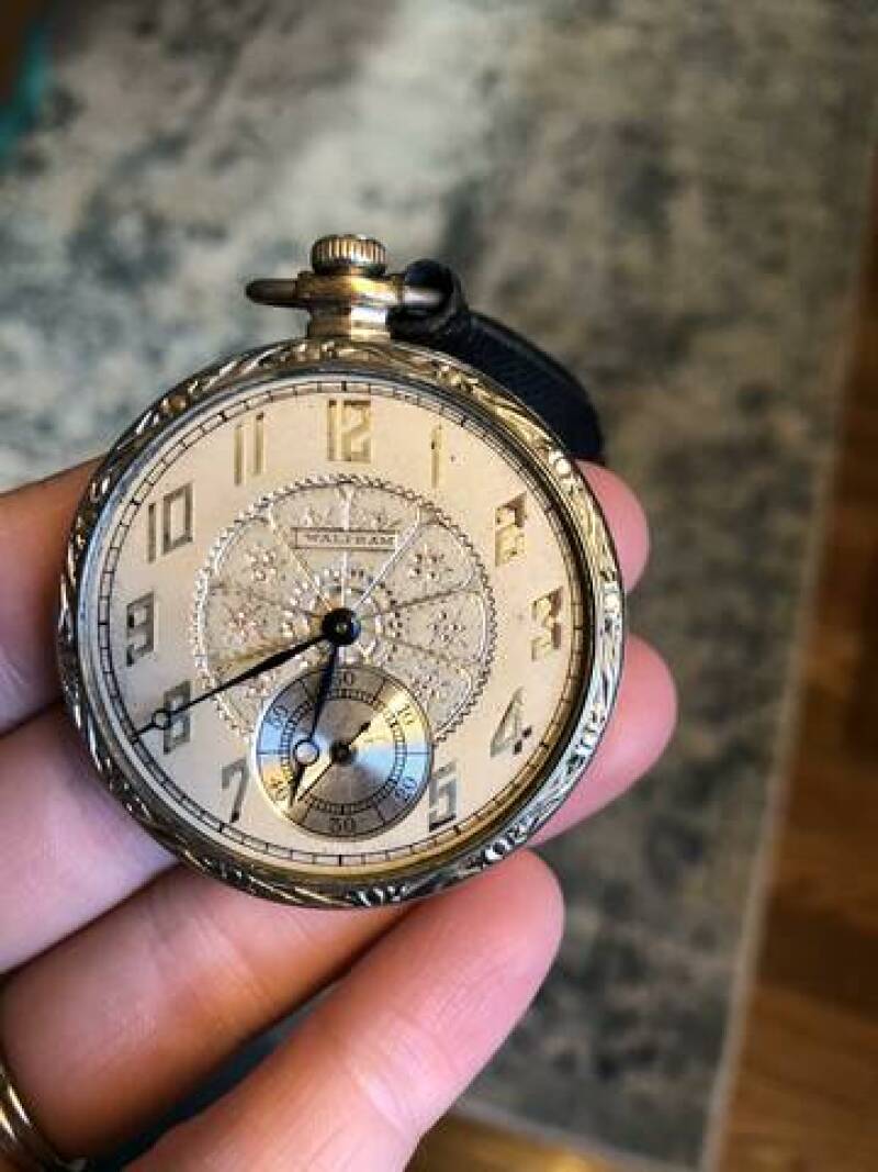 The pocket watch that KC inherited from Harriet.