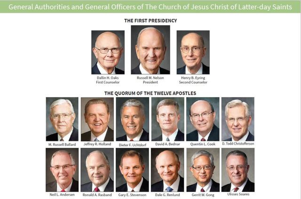 See the New Chart of the Church's General Authorities + Get to Know New