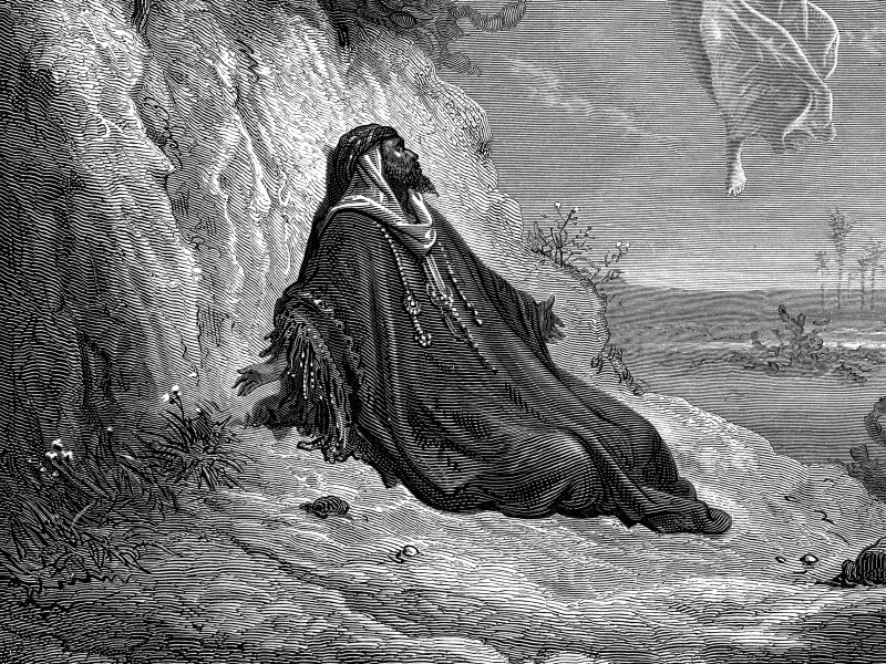 Elijah nourished by an angel 1870