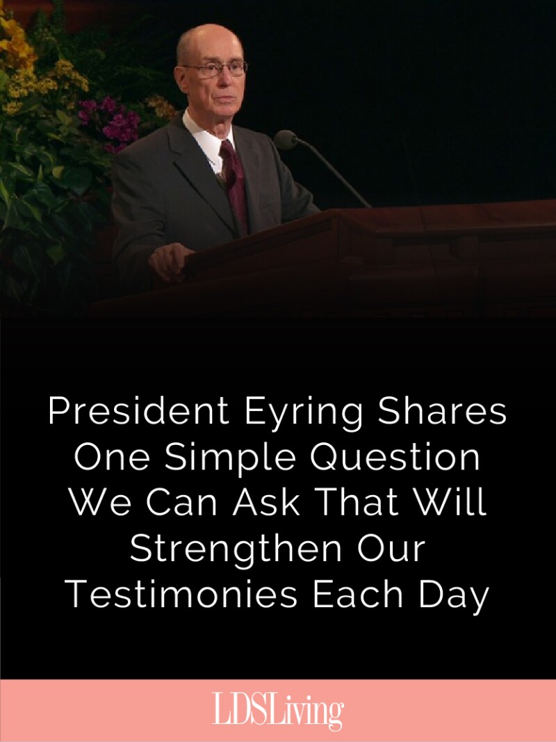 When we think about what brings us closer to Christ and can help us build stronger testimonies, we don't always think about noting the little, simple things in our day-to-day family life. But with one simple question, all of these simple things can work to build our faith in the Savior.