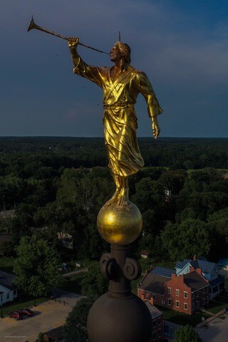 Nauvoo Temple Struck by Lightning, Angel Moroni Damaged