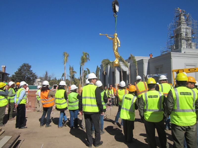 LDS Living Exclusive: Photos of the Cordoba Argentina Temple Angel Moroni Placement