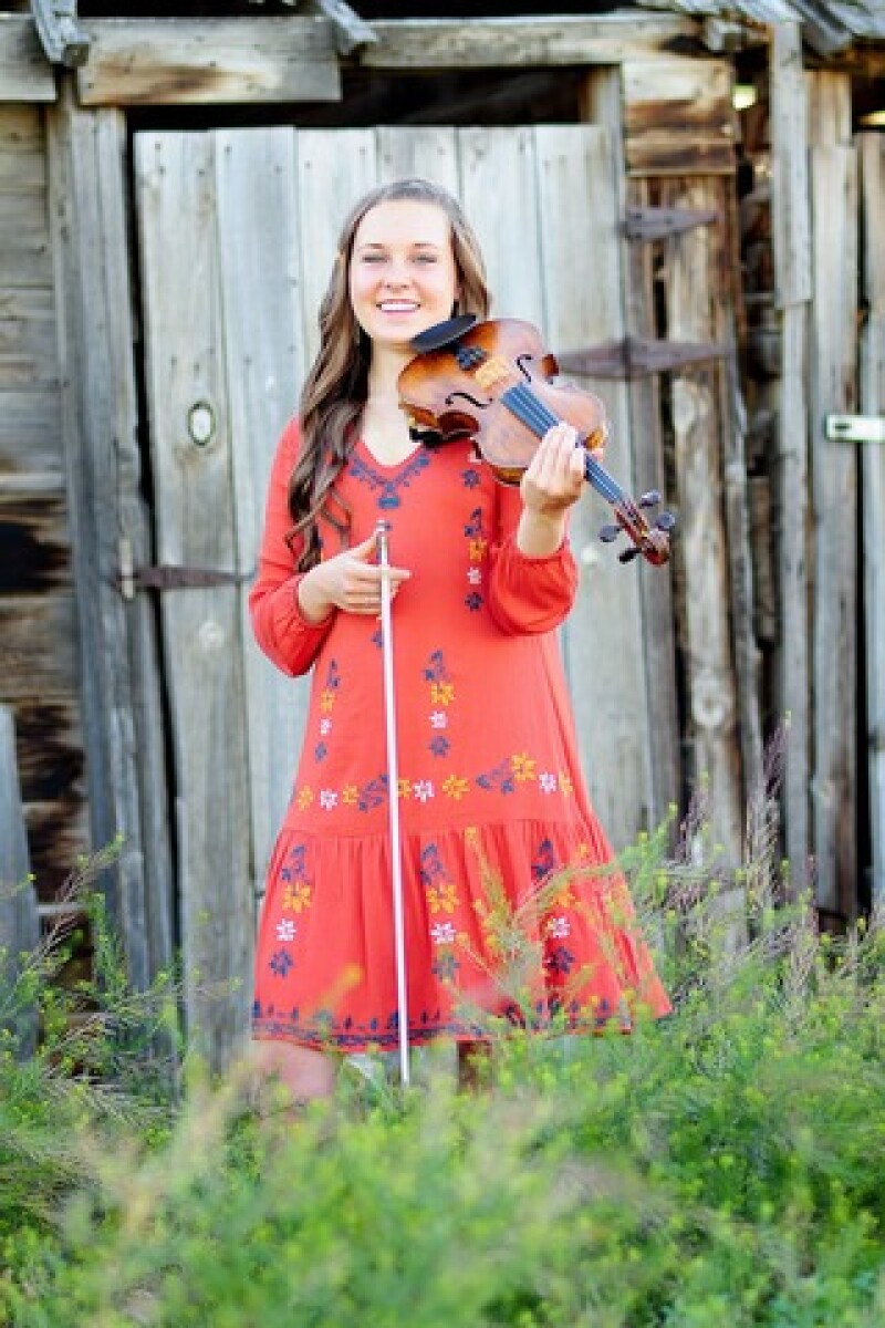 Violinist Gracie who shared her musical gifts and brought warmth and light to an older gentleman in her ward: 

