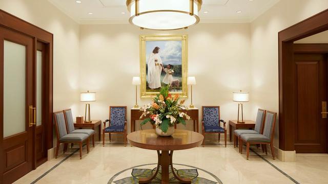A waiting room in the Port-au-Prince Haiti Temple.