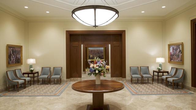 A waiting room in the Tucson Arizona Temple.