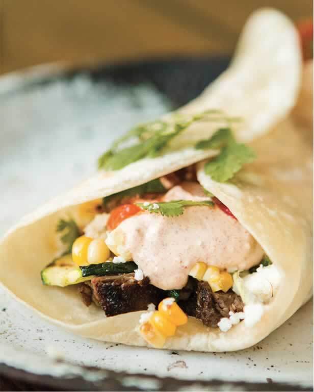 Steak Burritos with Grilled Zucchini