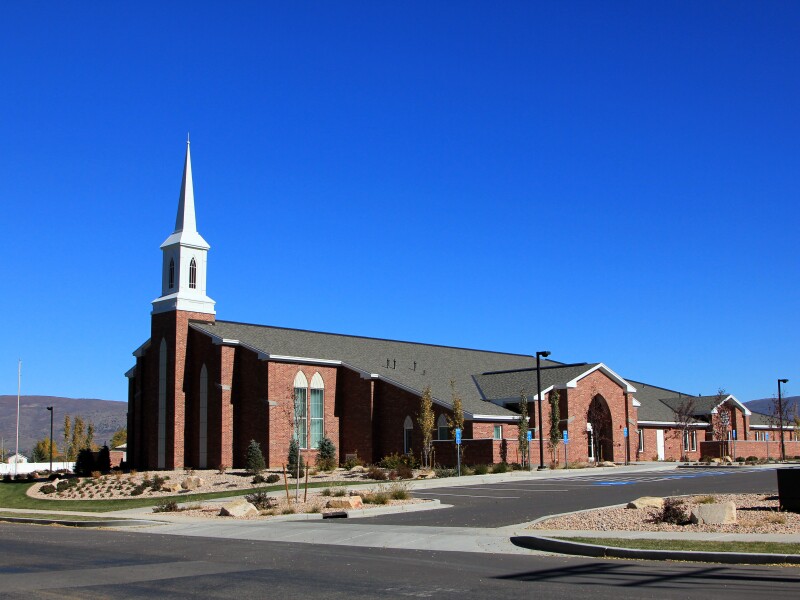 Mormon,Church,In,Rural,Utah,,Usa.