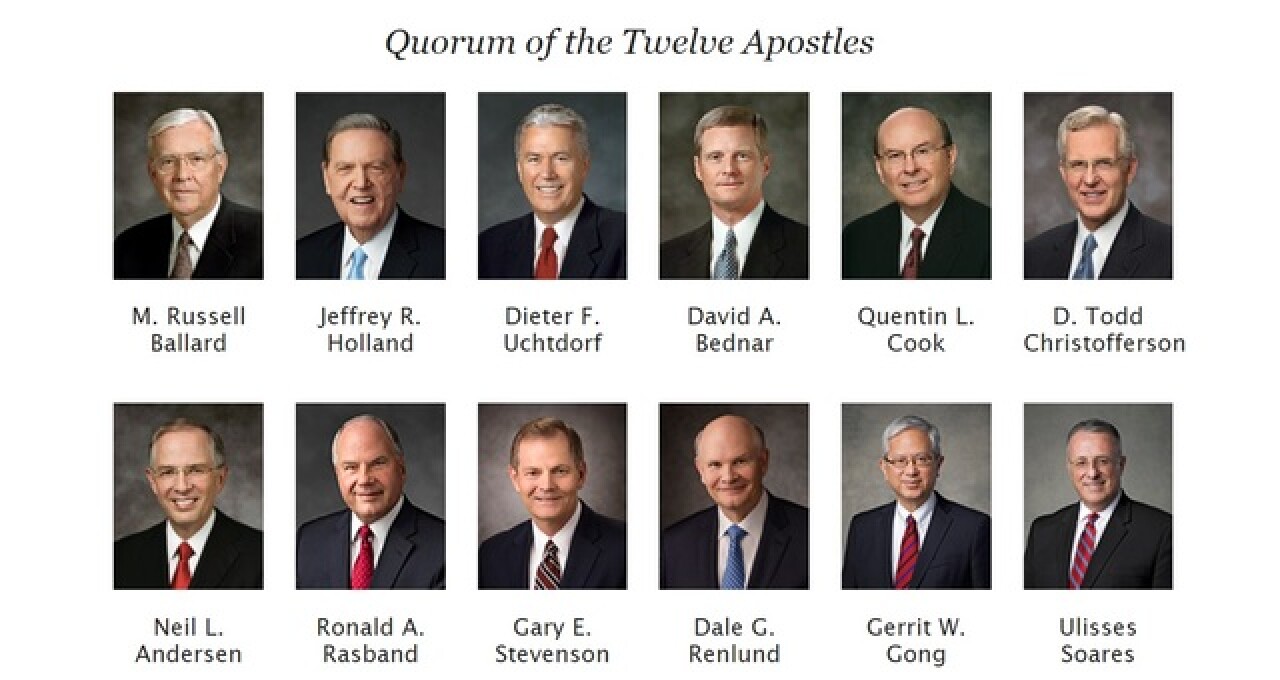 Church Releases New Chart of Apostles, Other Church Leaders LDS Living