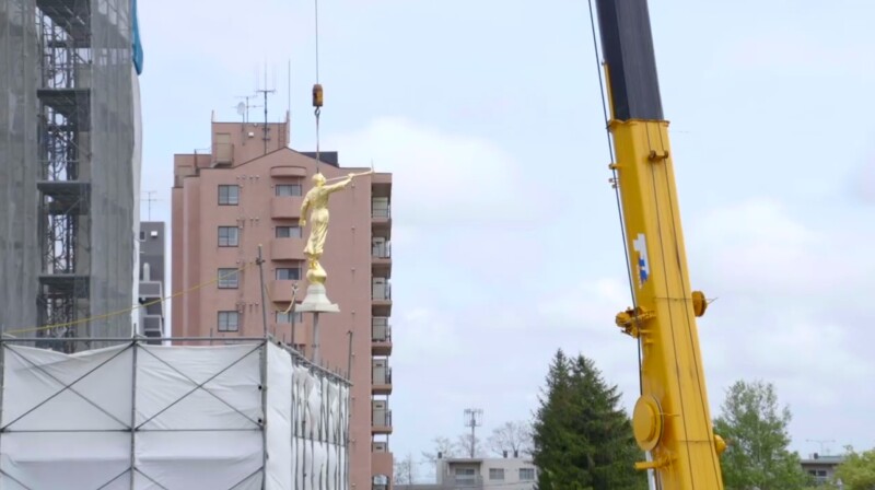 Angel Moroni Placed on Sapporo Japan Temple (Photos + Video)