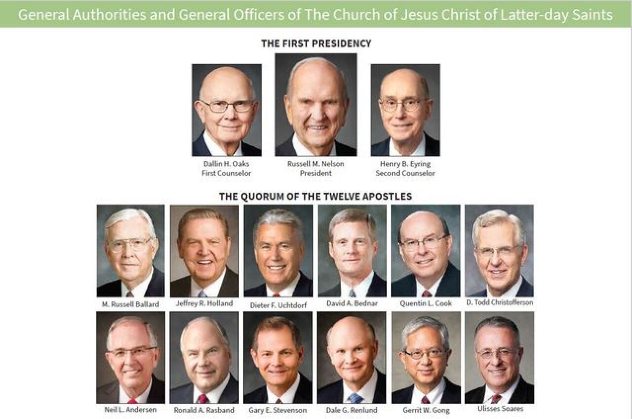 See the New Chart of the Church's General Authorities + Get to Know New