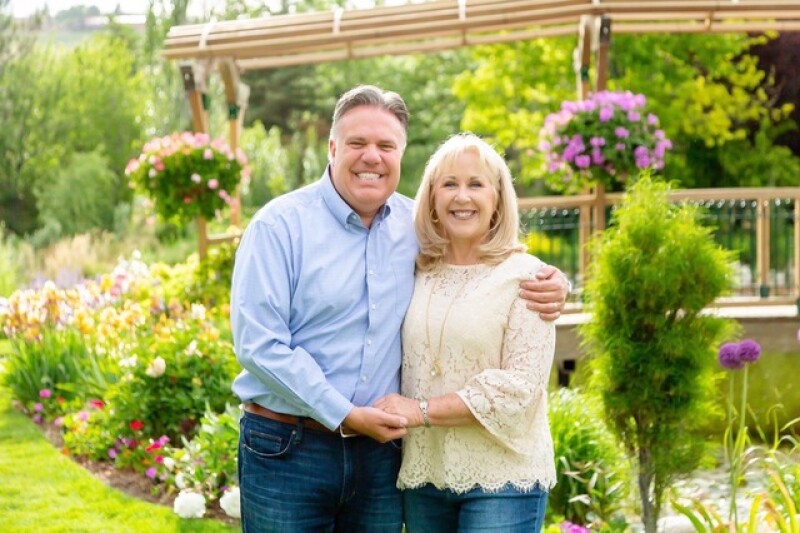 Brad Wilcox with his wife, Debbie.