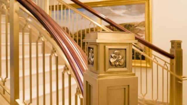 A staircase in the Concepción Chile Temple.