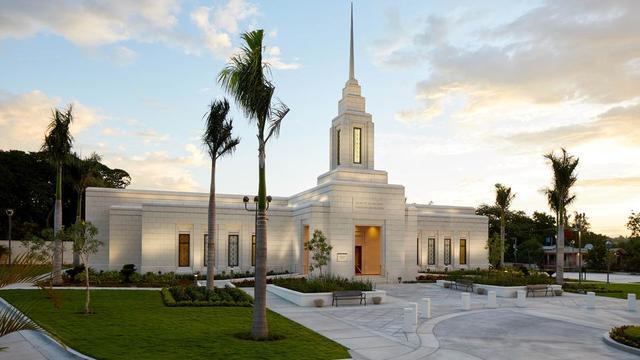 The Port-au-Prince Haiti Temple exterior.