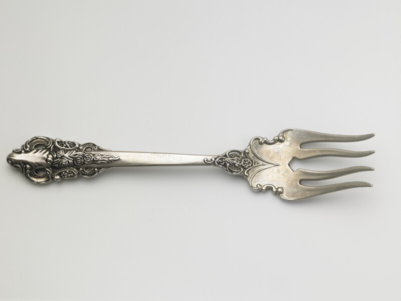 Antique,Fork,On,The,White,Background