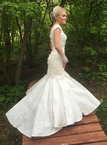 LDS Woman Finds Answer to Prayers Creating Modest Wedding Dresses from Toilet Paper