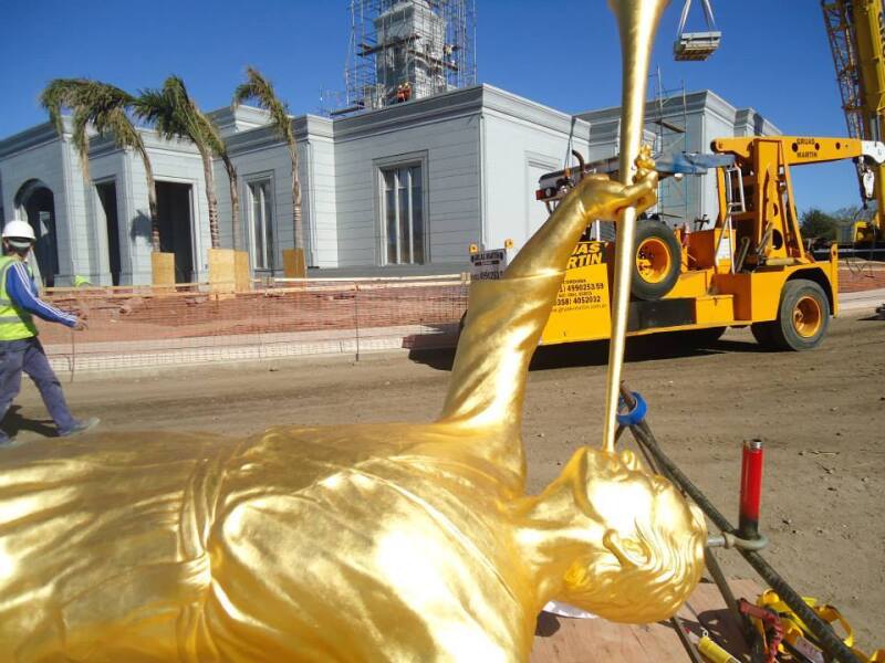 Exclusive Photos: Cordoba Argentina Temple Angel Moroni Placement