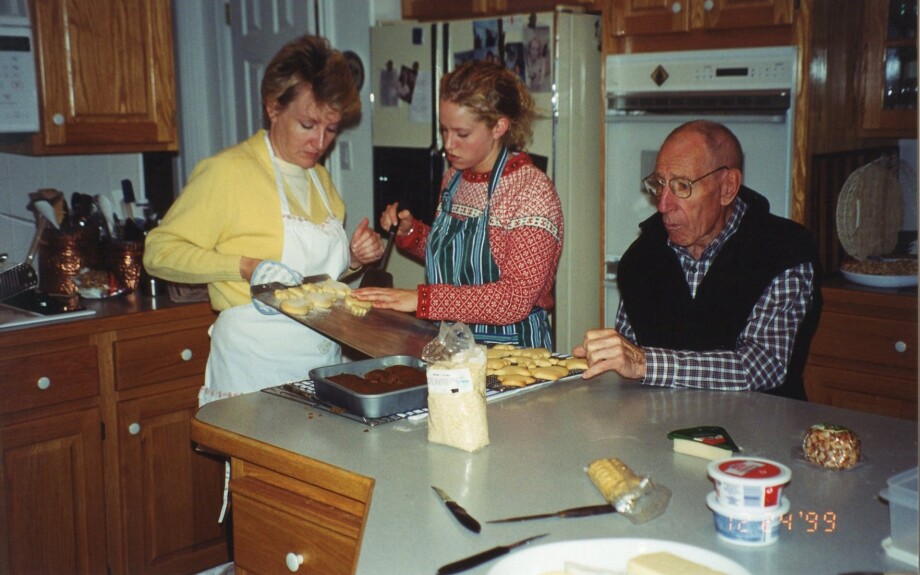 Tara in the kitchen throughout the years