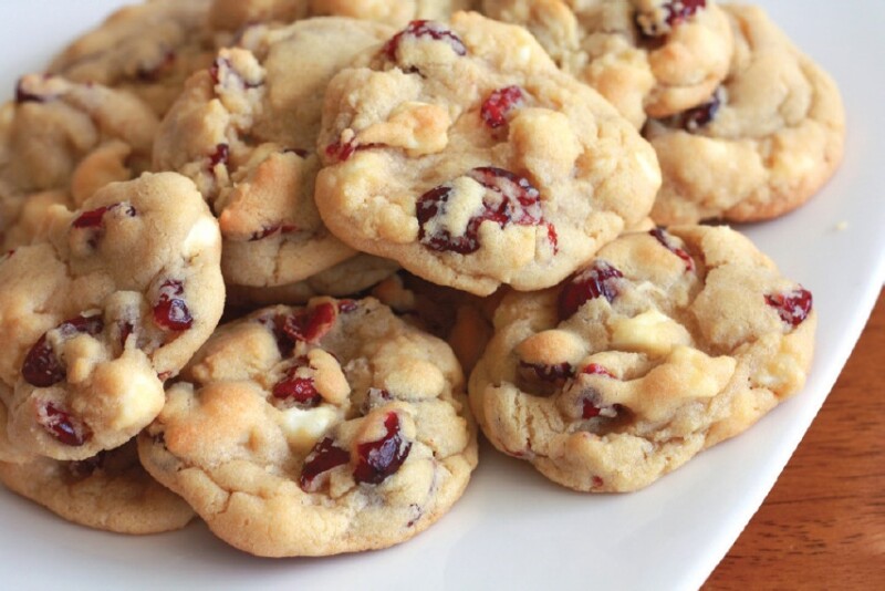 White Chocolate Cherry Macadamia Cookies by Daring Gourmet