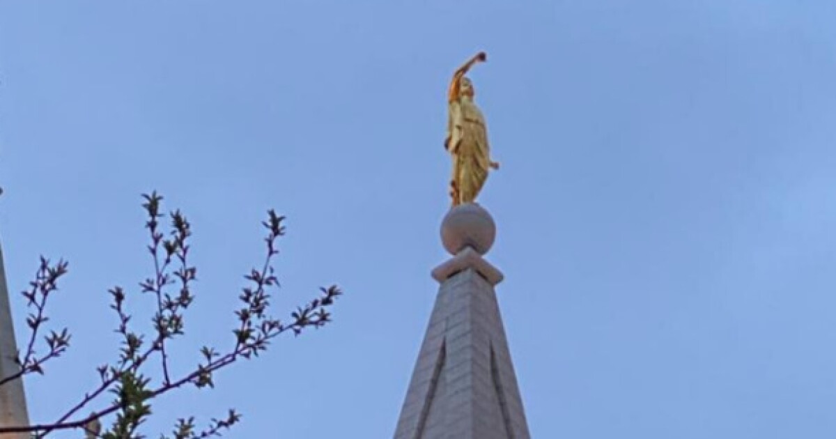 Angel Moroni’s Trumpet Falls in Salt Lake Earthquake LDS Living