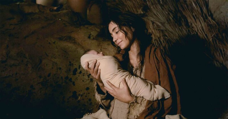 A screenshot of Mary holding baby Jesus from the YouTube video "The Christ Child."
